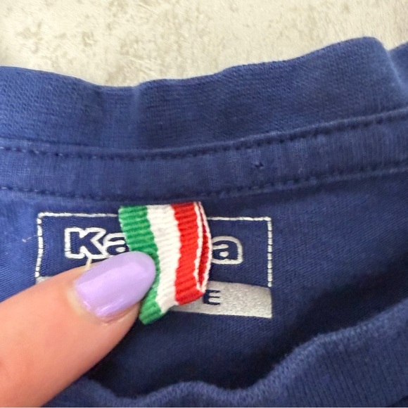 Kappa Blue Short Sleeve Tee Classic Crew Neck - Picture 5 of 6